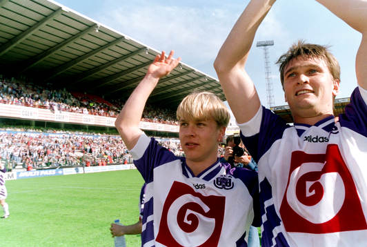 Pär Zetterberg och Anderlecht jublar