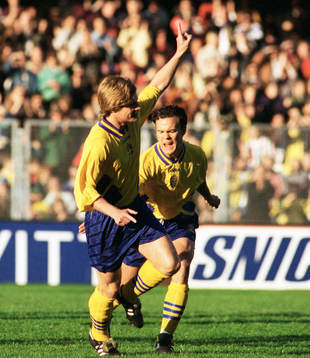 Stefan Schwarz och Joachim Björklund, Sverige jublar