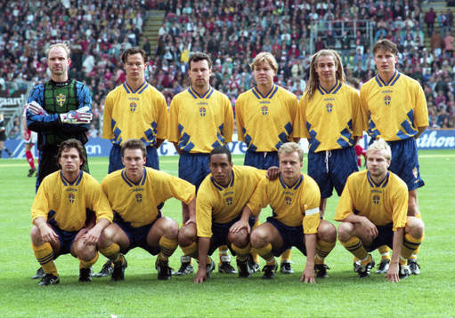 Thomas Ravelli, målvakt, Joachim Björklund, Stefan Rehn,