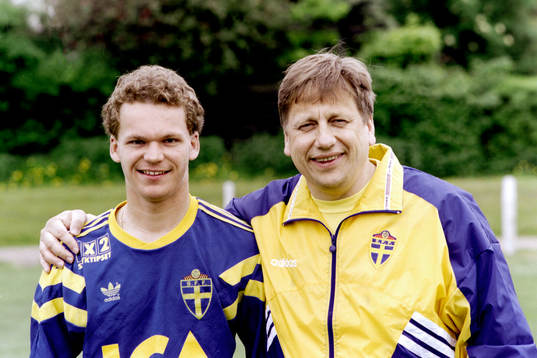 Fredrik Persson och Tommy Söderberg, förbundskapten,