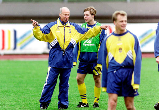 Tommy Svensson, förbundskapten och Tomas Brolin