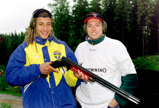 Henrik Larsson och handbollsspelaren Magnus Andersson