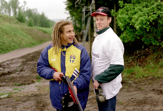Henrik Larsson och handbollsspelaren Magnus Andersson