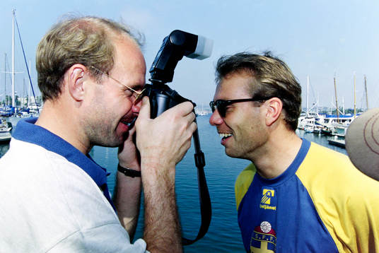 Thomas Ravelli, målvakt och Lars Eriksson, målvakt,