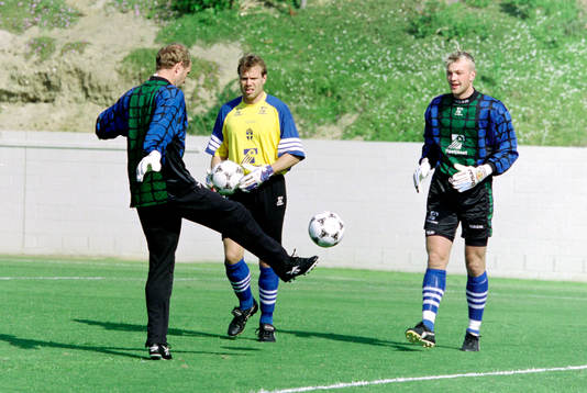 Målvakterna Thomas Ravelli, Lars Eriksson och Magnus Hedman