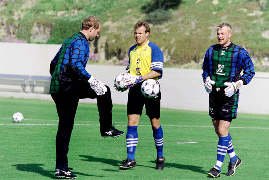 Målvakterna Thomas Ravelli, Lars Eriksson och Magnus Hedman