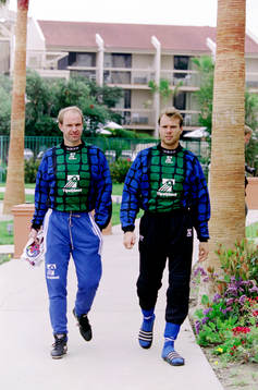 Thomas Ravelli, målvakt och Lars Eriksson, målvakt,