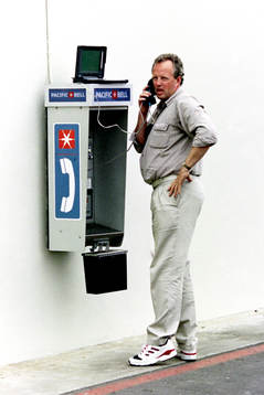 Bertil Guslén, Göteborgsposten vid en telefonautomat