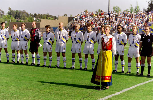 Joachim Björklund, Tomas Brolin, Jan Eriksson, Thomas