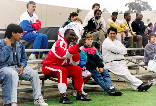 Roger Milla på en träning