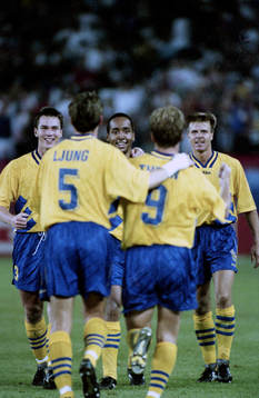 Patrik Andersson, Martin Dahlin, Roland Nilsson, Sverige.