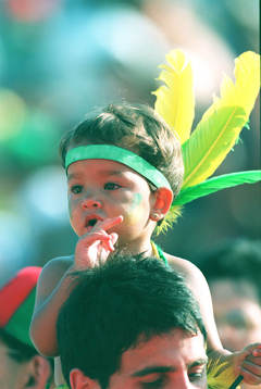 Ung supporter (flicka), Brasilien