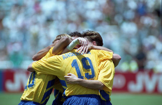 Martin Dahlin, Joachim Björklund, Kennet Andersson, Sverige