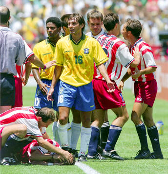 Fotboll, VM, Åttondelsfinal, Brasilien - USA