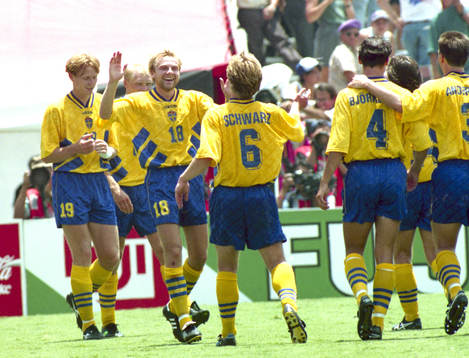 Håkan Mild, Kennet Andersson och Stefan Schwarz, Sverige
