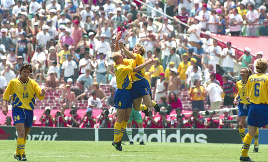 Jubel, Glädje, Klas Ingesson, Tomas Brolin, Sverige