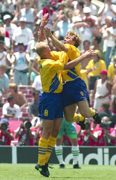 Jubel, Glädje, Klas Ingesson, Tomas Brolin, Sverige