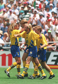 Henrik Larsson, Kennet Andersson, Håkan Mild och Tomas