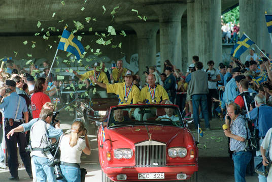 Jonas Thern (Lagkapten) och Tommy Svensson, förbundskapten