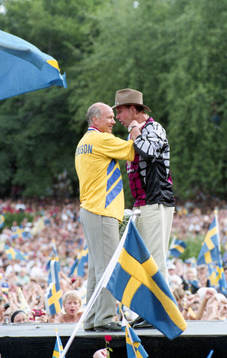 Tommy Svensson, förbundskapten och Thomas Ravelli,