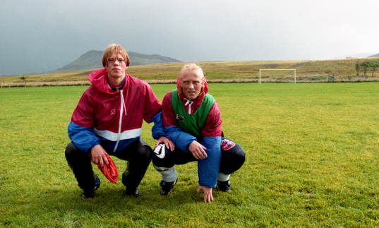 Eidur Gudjohnsen med sin pappa Arnor Gudjohnsen, Island