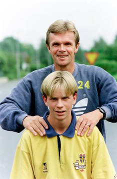 Anders Linderoth med sin son Tobias Linderoth