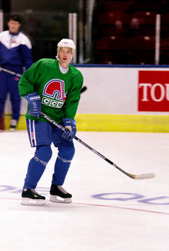 Peter Forsberg på en träning
