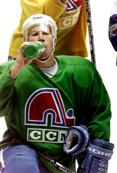 Peter Forsberg på en träning