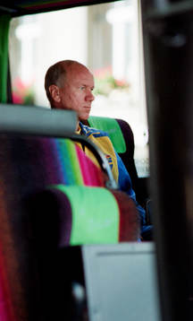 Tommy Svensson, förbundskapten i bussen