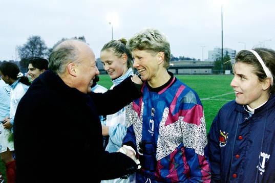 Elisabeth Leidinge, målvakt, Malmö och Lars-Åke Lagrell,