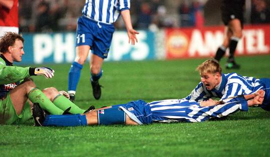 IFK Göteborg - Manchester United. Jesper Blomqvist, jubel