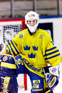 Johan Hedberg, målvakt i Sverige