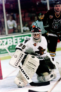 Tommy Salo, målvakt i Denver Grizzlies