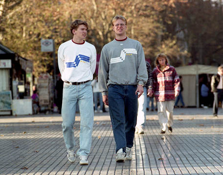 Jesper Blomqvist och Mikael Nilsson på stan