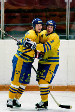 Mats Sundin och Jonas Bergqvist, Sverige jublar