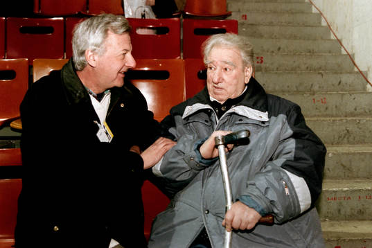 Ulf Jansson och Anatolij Tarasov, f.d förbundskapten i