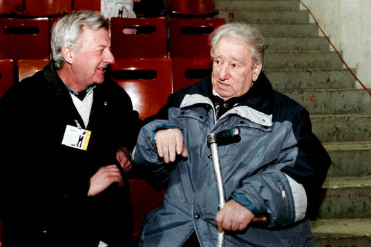 Ulf Jansson och Anatolij Tarasov, f.d förbundskapten i