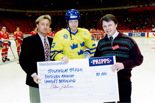 Charles Berglund, Sverige får pris av Pripps som