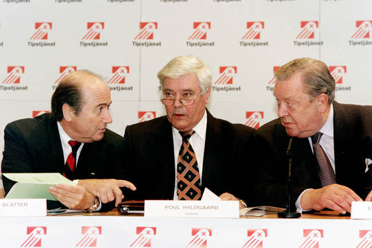 Joseph S. Blatter, Poul Hyldgaard och Lennart Johansson