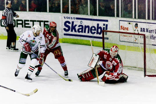 Situation framför Håkan Algotsson, målvakt i Frölunda