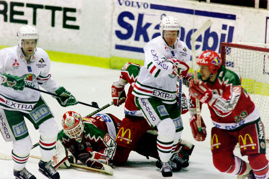 Situation framför Håkan Algotsson, målvakt i Frölunda