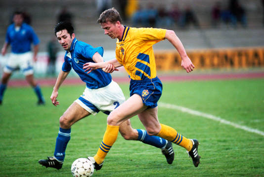 Johnny Ekström med bollen