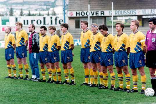 Sveriges startelva fr. v Håkan Mild, Kennet Andersson,