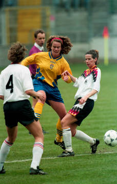 Fotboll, Dam-EM, Tyskland - Sverige, 3-2