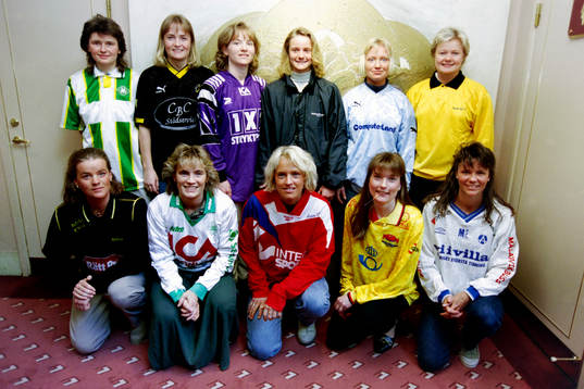 Bakre raden fr. v: Luiza Pendyk, Mallbacken, Paula