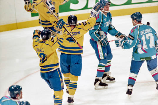 Andreas Dackell, Stefan Nilsson, Sverige, jublar