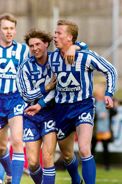 Johnny Ekström och  Göteborg jublar