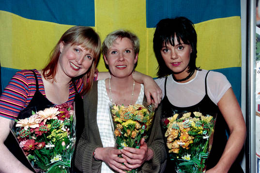 Kvinnorna bak VM-låten De e nu fr. v Marianne Flynner,