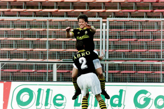 Dick Lidman, AIK och Krister Nordin jublar