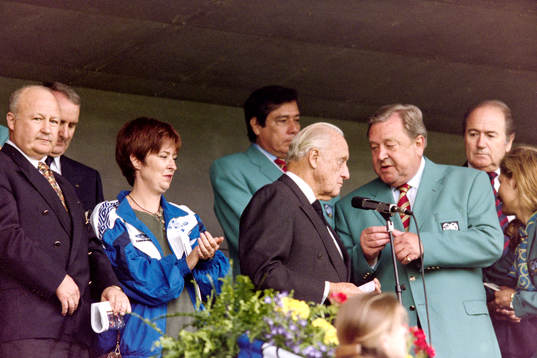 Lars-Åke Lagrell, Mona Sahlin, Joao Havelange och Lennart